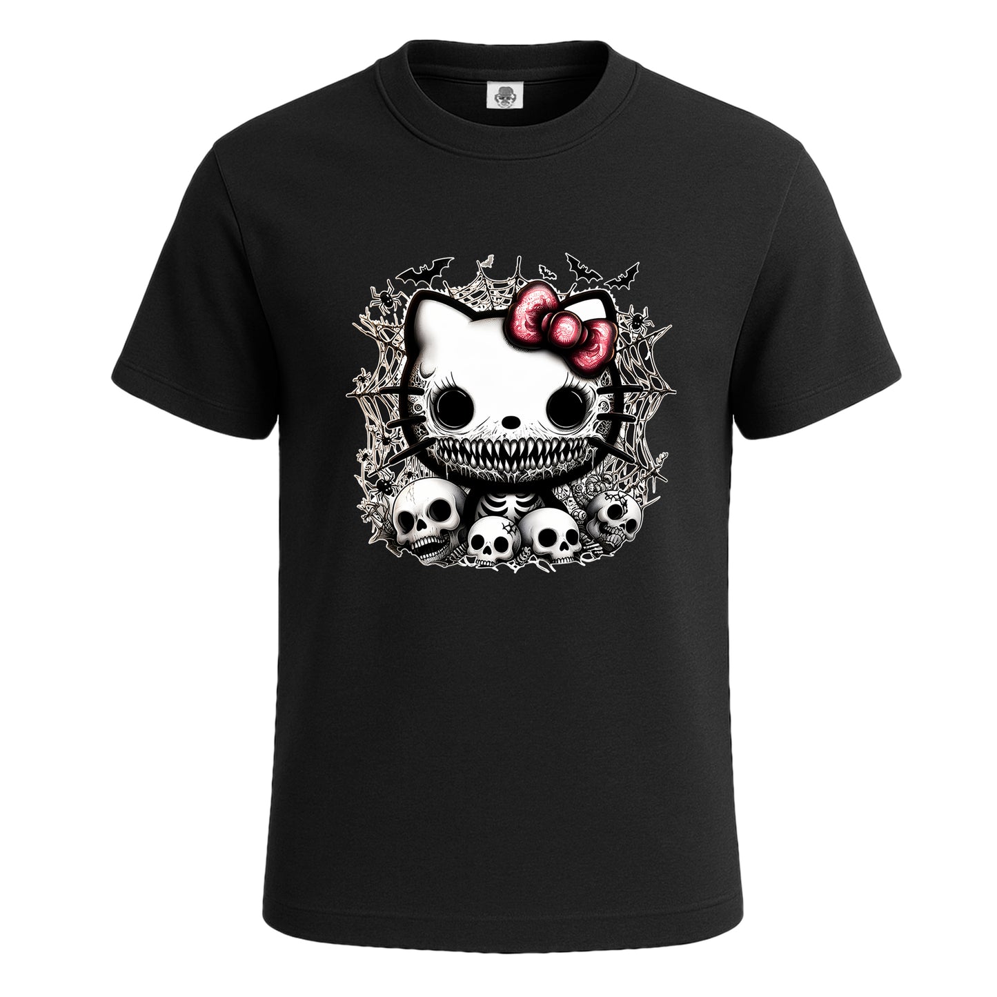 Gothic Doll Skull Themed | T-Shirt For Men's BLACK T-SHIRT Gothic Doll Skull Themed | T-Shirt For Men's