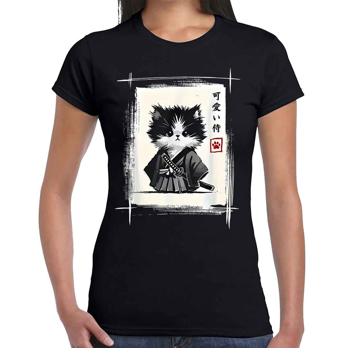 Samurai Cat Japanese | LADIES T-SHIRT