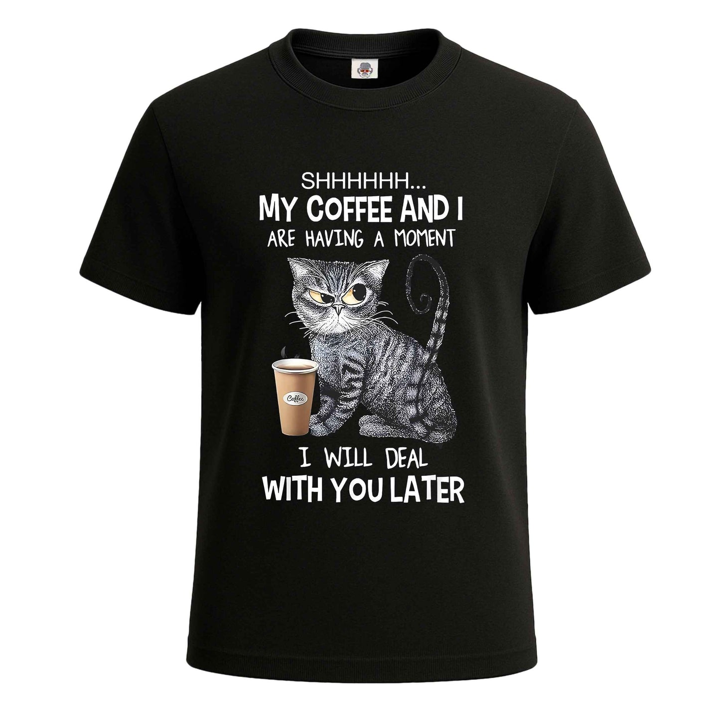 My Coffee And | T-Shirt For Men's BLACK T-SHIRT My Coffee And | T-Shirt For Men's