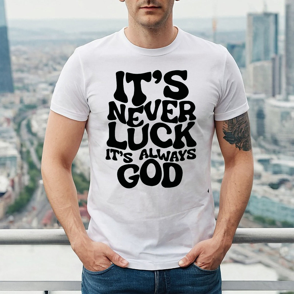 IT'S NEVER LUCK  | MEN'S T-SHIRT