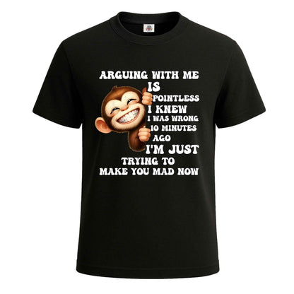 Arguing With Me Is | T-Shirt For Men's BLACK T-SHIRT Arguing With Me Is | T-Shirt For Men's