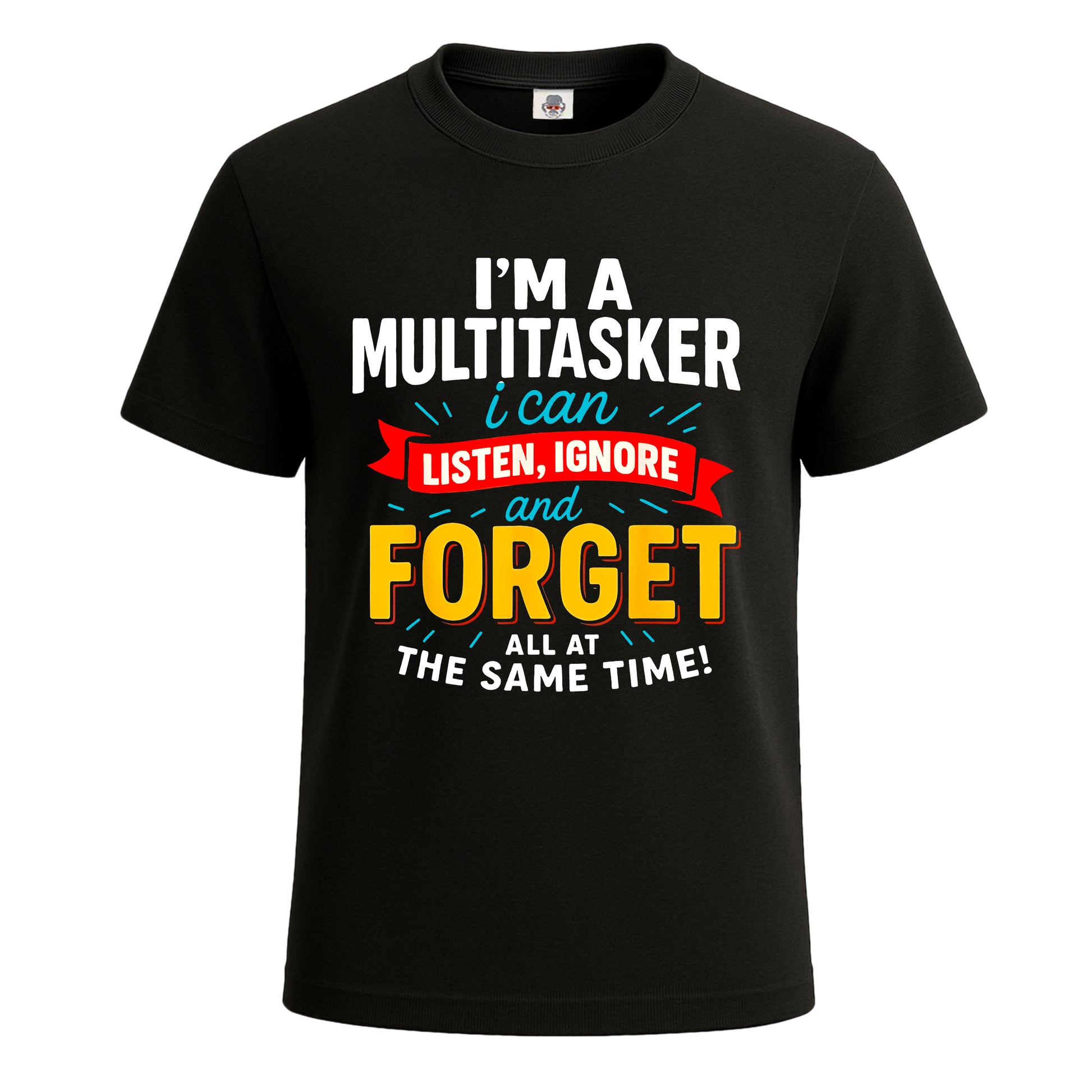 I'm A Multitasker I Can | T-Shirt For Men's BLACK T-SHIRT I'm A Multitasker I Can | T-Shirt For Men's