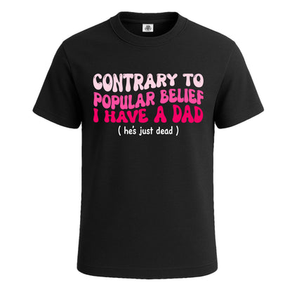 Contary To Poplar Belief | T-Shirt For Men's BLACK T-SHIRT Contary To Poplar Belief | T-Shirt For Men's