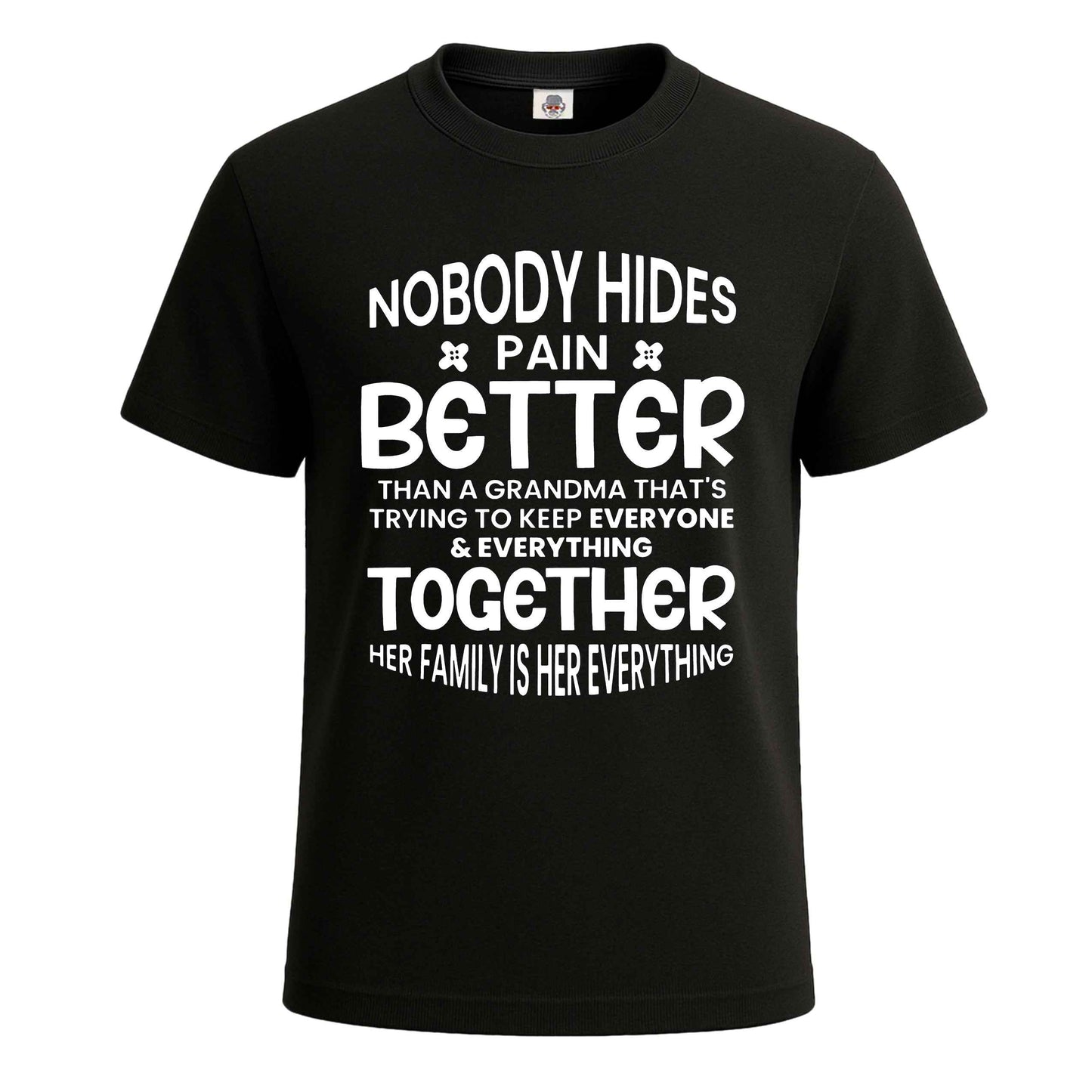 Nobody Hidee Pain | T-Shirt For Men's BLACK T-SHIRT Nobody Hidee Pain | T-Shirt For Men's