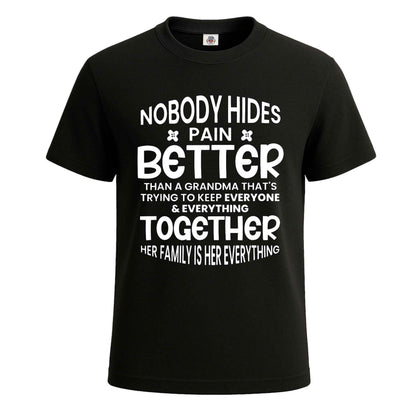 Nobody Hidee Pain | T-Shirt For Men's BLACK T-SHIRT Nobody Hidee Pain | T-Shirt For Men's