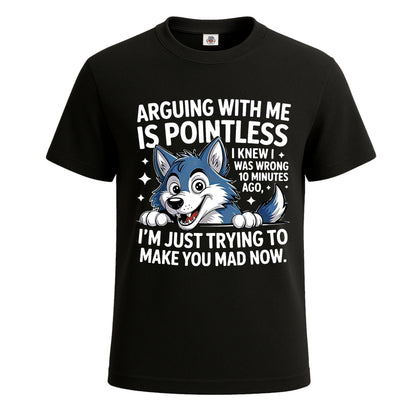Arguing With Me Is | T-Shirt For Men's BLACK T-SHIRT Arguing With Me Is | T-Shirt For Men's