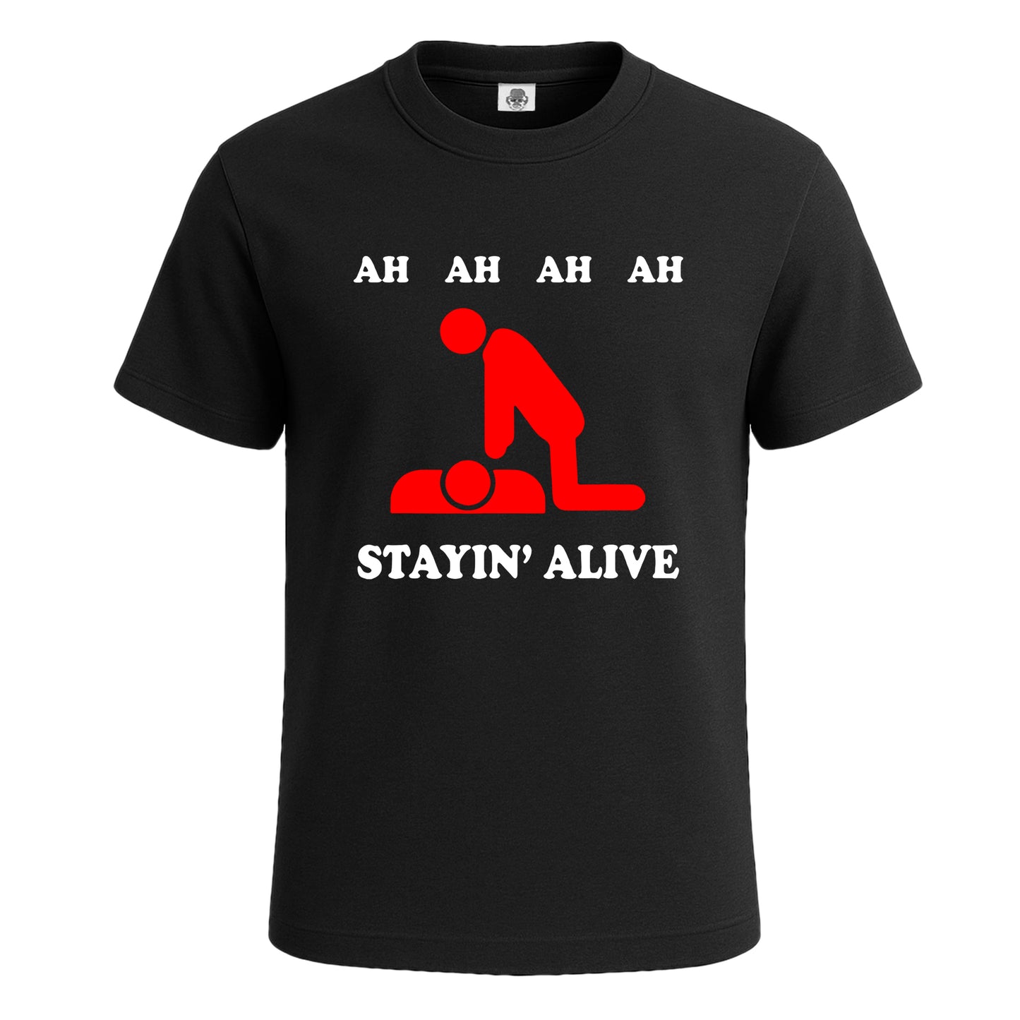 Ah Ah Stayin Alive | T-Shirt For Men's BLACK T-SHIRT Ah Ah Stayin Alive | T-Shirt For Men's