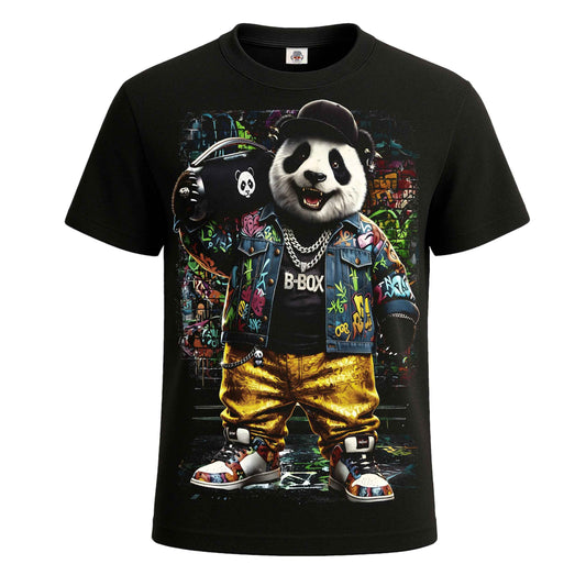 Rock Cute Panda Halftone | T-Shirt For Men's Rock Cute Panda Halftone | T-Shirt For Men's