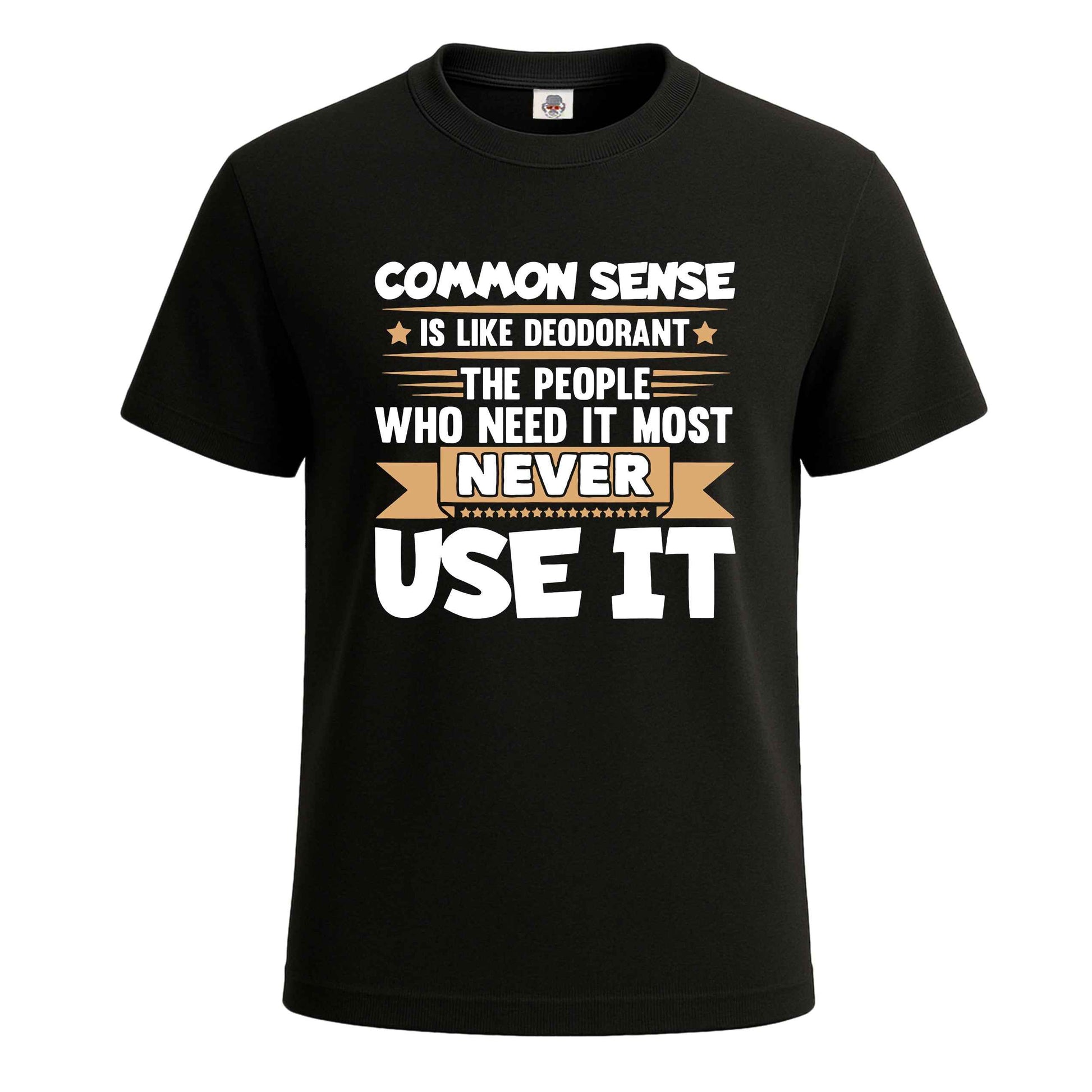 Common Sense is Like | T-Shirt For Men's BLACK T-SHIRT Common Sense is Like | T-Shirt For Men's