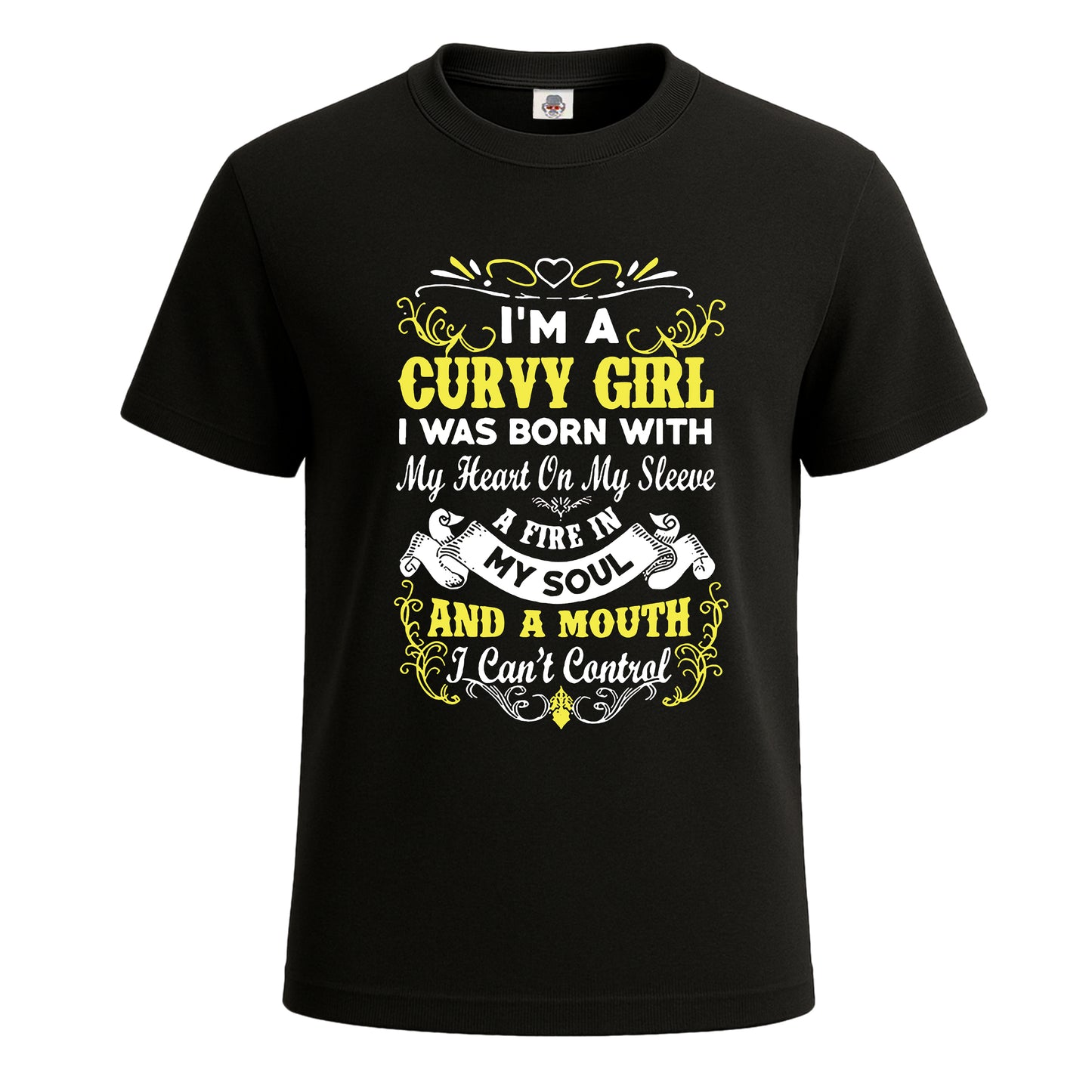 I'm A Curvy Girl I Was | T-Shirt For Men's BLACK T-SHIRT I'm A Curvy Girl I Was | T-Shirt For Men's