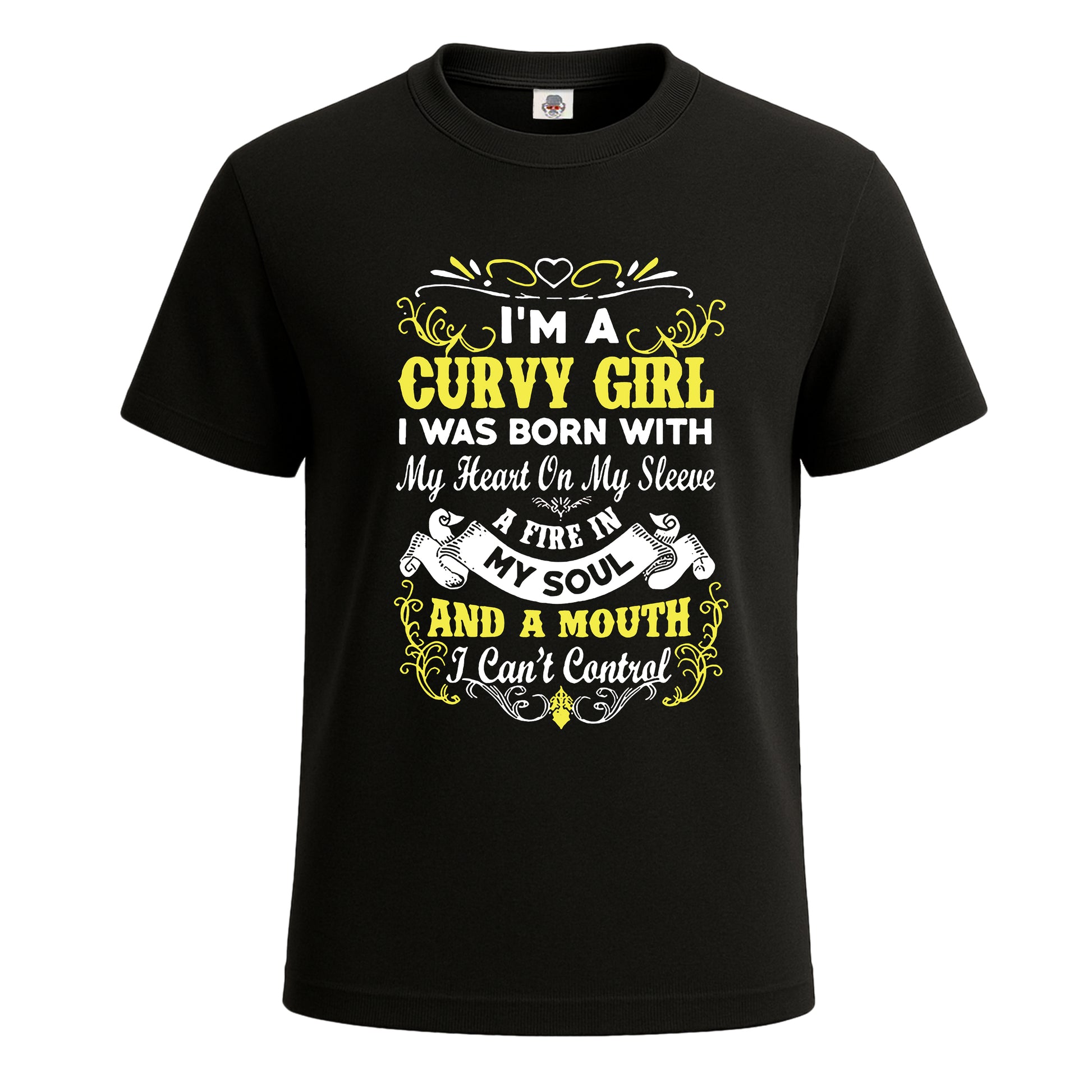 I'm A Curvy Girl I Was | T-Shirt For Men's BLACK T-SHIRT I'm A Curvy Girl I Was | T-Shirt For Men's