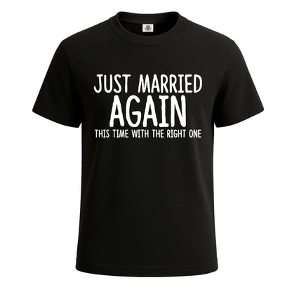 Just Married Again | T-Shirt For Men's BLACK T-SHIRT Just Married Again | T-Shirt For Men's