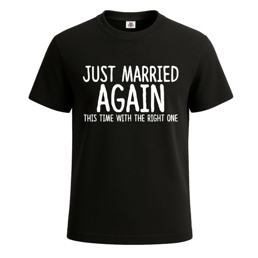 Just Married Again | T-Shirt For Men's BLACK T-SHIRT Just Married Again | T-Shirt For Men's