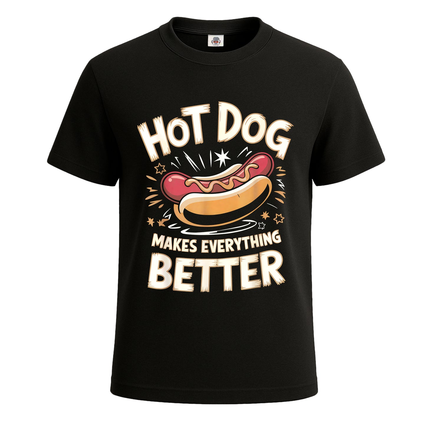 Hotdog Makes Everything | T-Shirt For Men's BLACK T-SHIRT Hotdog Makes Everything | T-Shirt For Men's