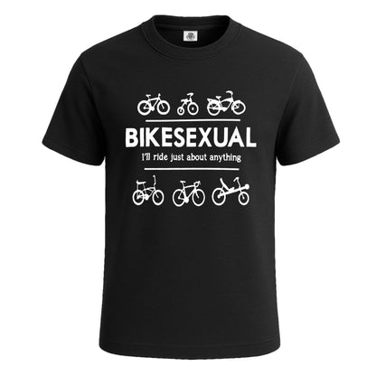Bike Sexual I Ride Just | T-Shirt For Men's BLACK T-SHIRT Bike Sexual I Ride Just | T-Shirt For Men's