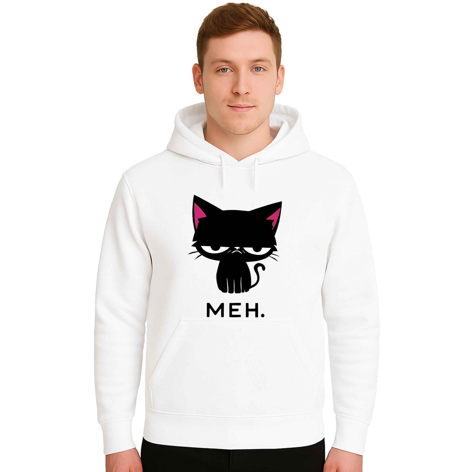 Meh Black Cat Funny | Hoody For Men's