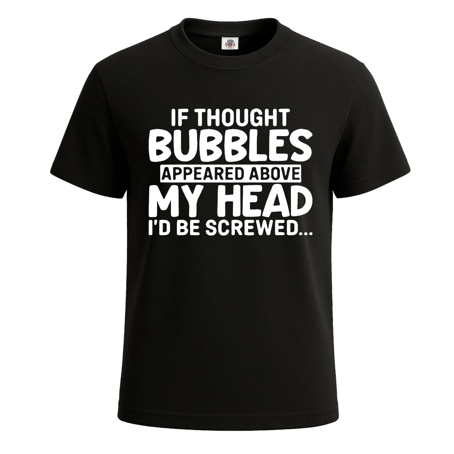 If Thought Bubbles | T-Shirt For Men's BLACK T-SHIRT If Thought Bubbles | T-Shirt For Men's