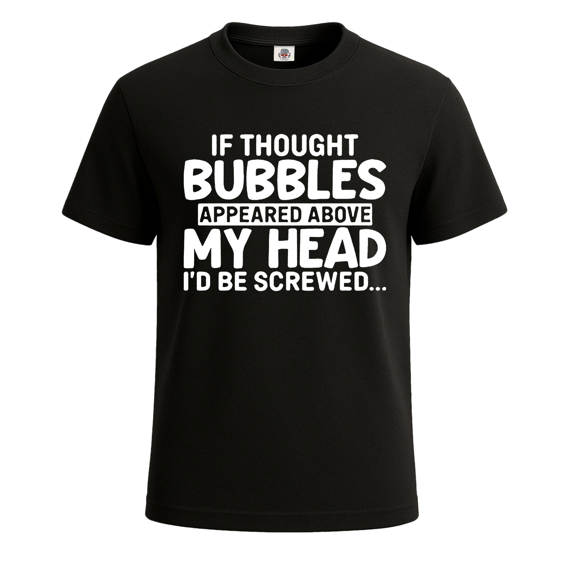 If Thought Bubbles | T-Shirt For Men's BLACK T-SHIRT If Thought Bubbles | T-Shirt For Men's
