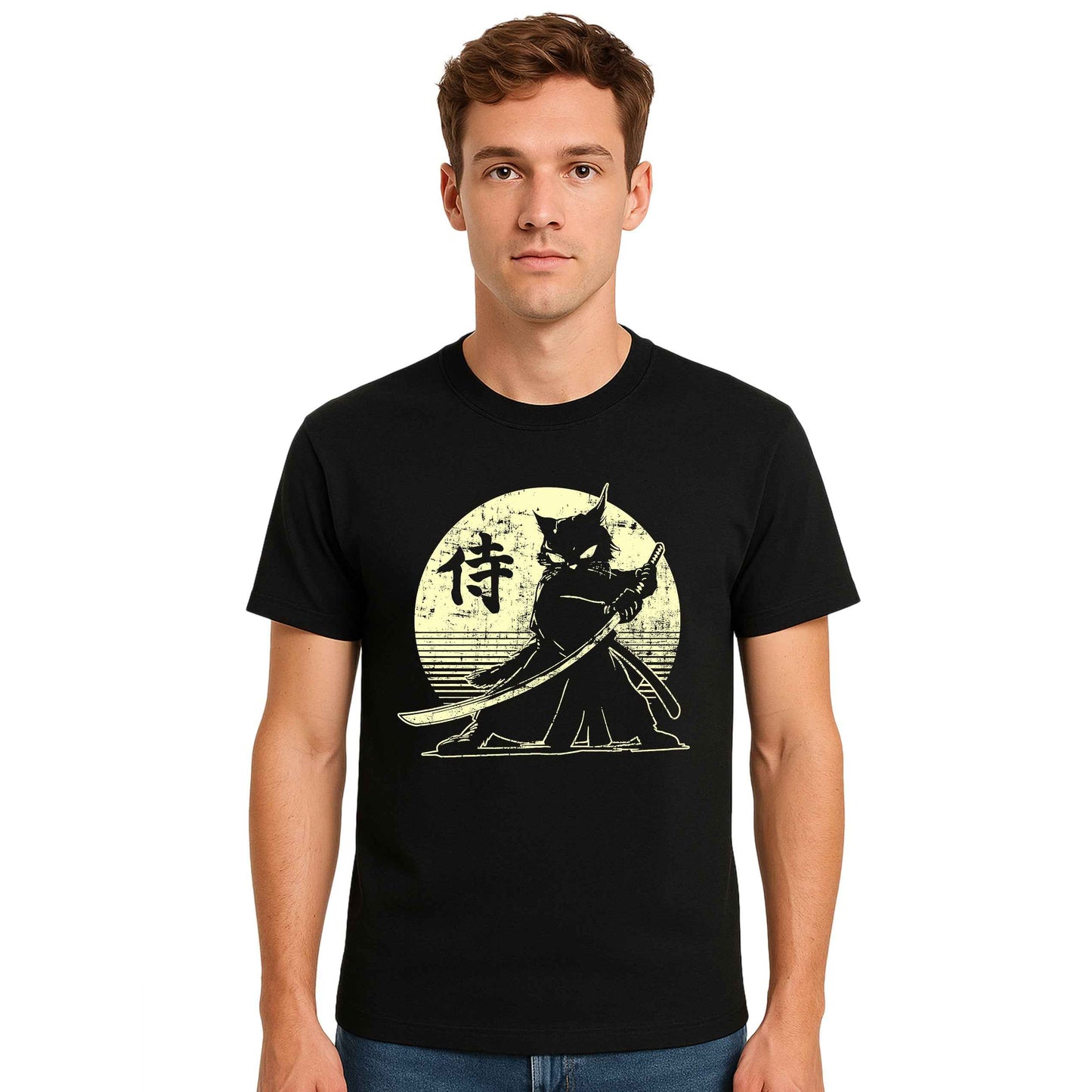 Samurai Ninja Cat | T-Shirt For Men's Samurai Ninja Cat | T-Shirt For Men's