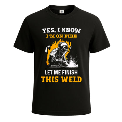 Yes I Know I'm On Fire | T-Shirt For Men's BLACK T-SHIRT Yes I Know I'm On Fire | T-Shirt For Men's