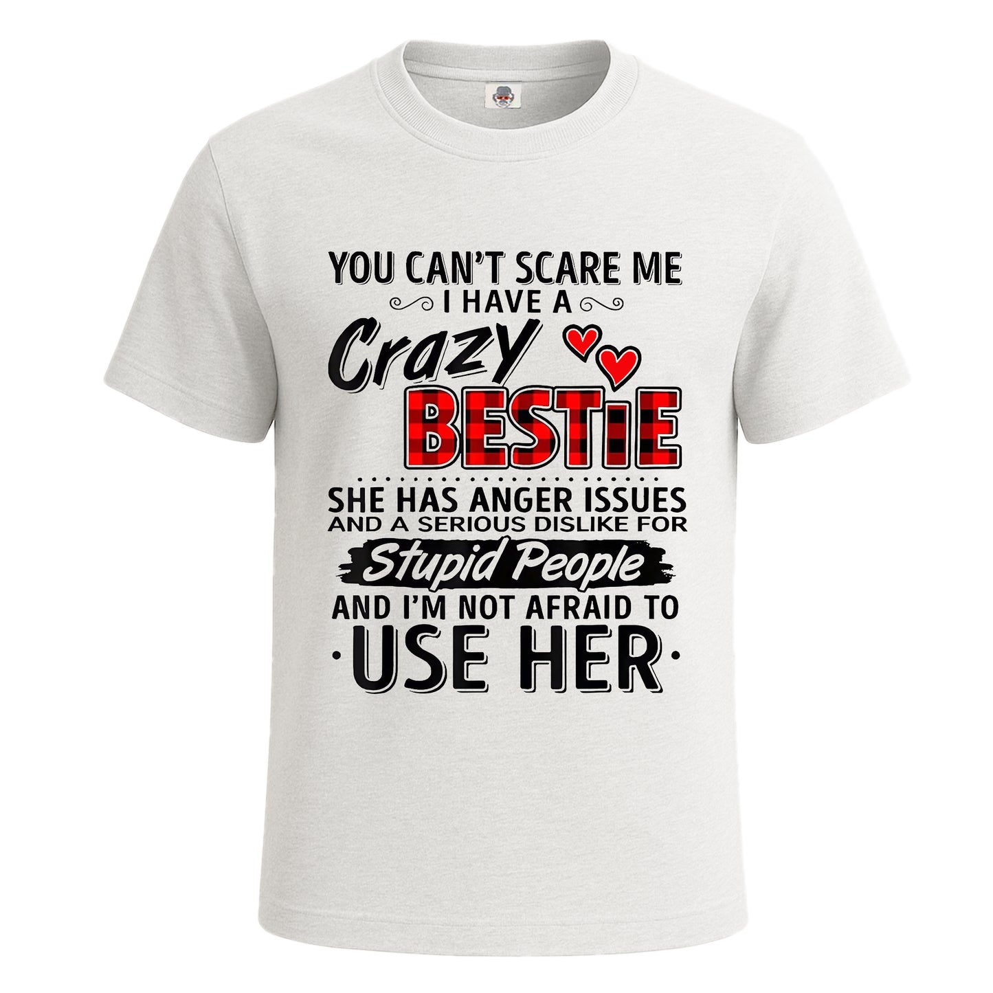 You Can't Scare Me | T-Shirt For Men's WHITE T-SHIRT You Can't Scare Me | T-Shirt For Men's
