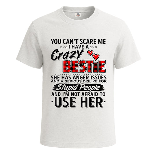 You Can't Scare Me | T-Shirt For Men's WHITE T-SHIRT You Can't Scare Me | T-Shirt For Men's