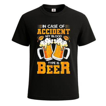 In Case of Accident | T-Shirt For Men's BLACK T-SHIRT In Case of Accident | T-Shirt For Men's