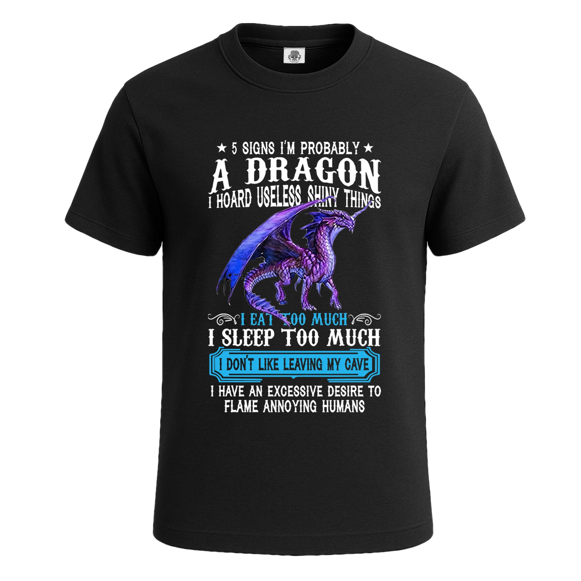 5 Signs I'm Probably | T-Shirt For Men's BLACK T-SHIRT 5 Signs I'm Probably | T-Shirt For Men's