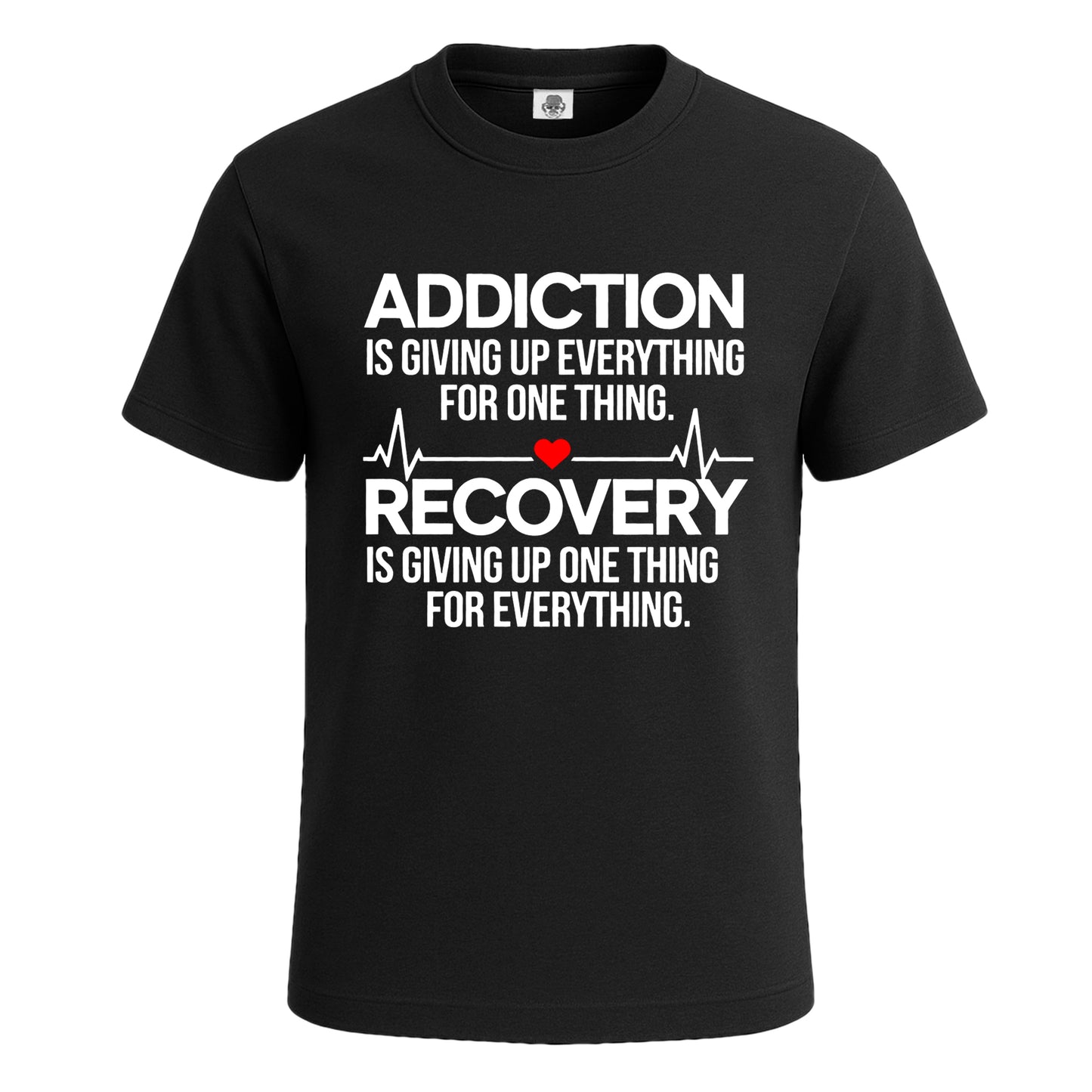Addiction Is Giving Up | T-Shirt For Men's BLACK T-SHIRT Addiction Is Giving Up | T-Shirt For Men's