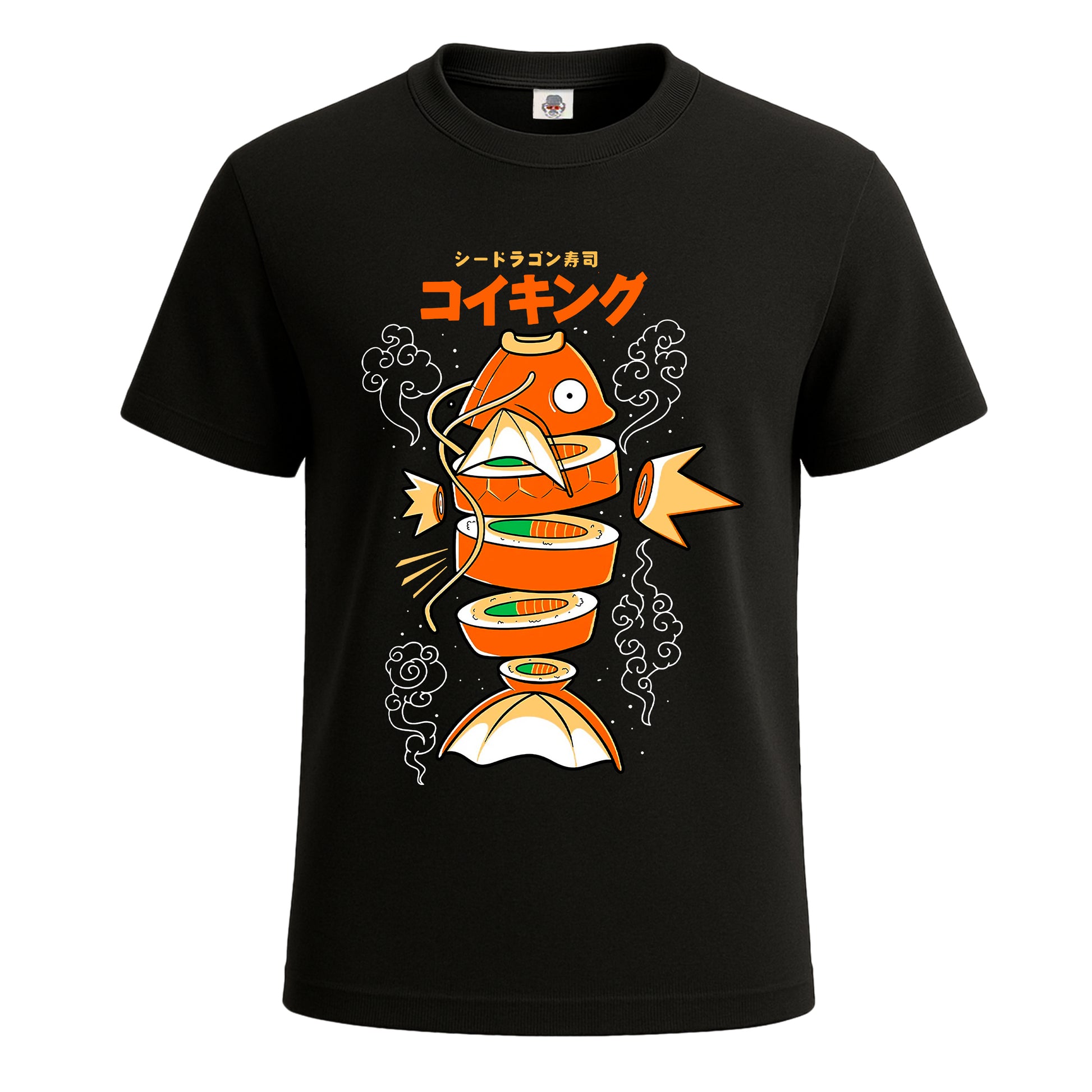 Sushi Carp Anime Fish | T-Shirt For Men's BLACK T-SHIRT Sushi Carp Anime Fish | T-Shirt For Men's