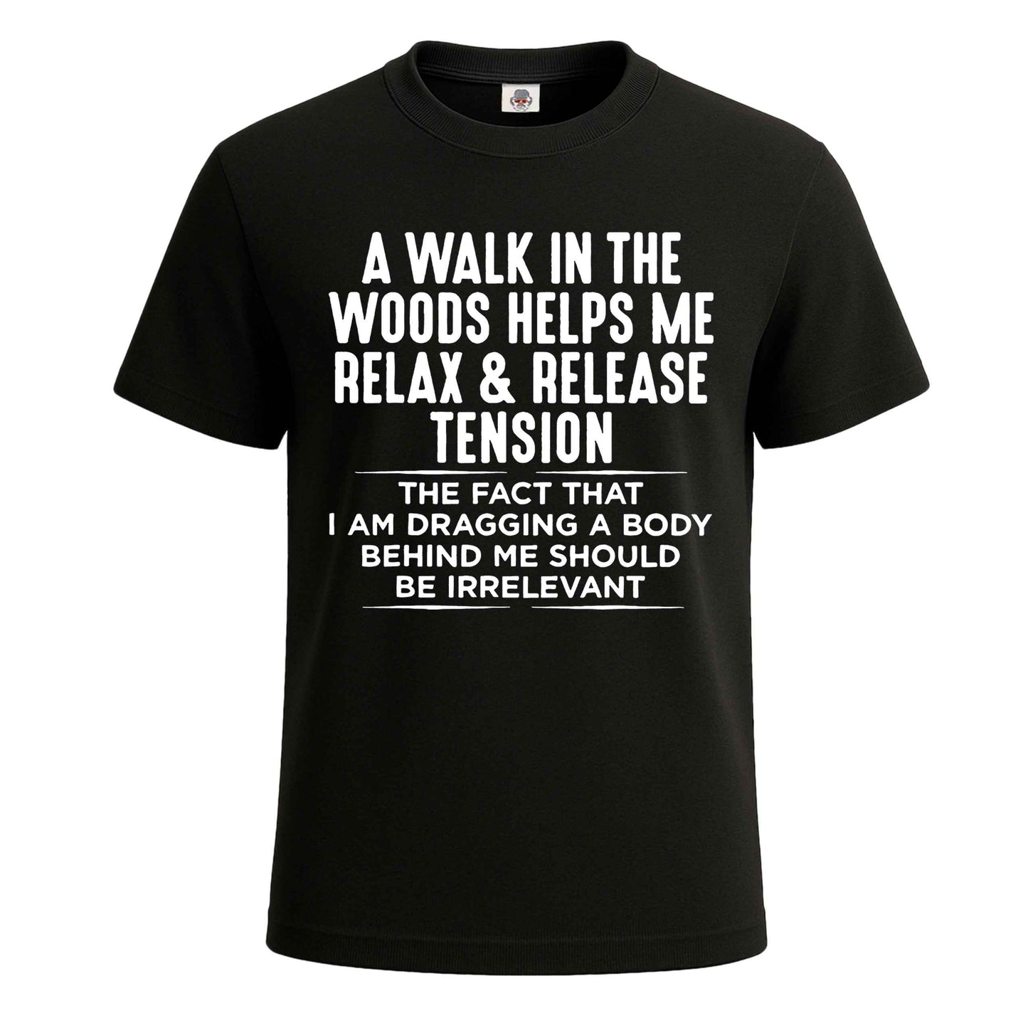 A Walk In The Woods | T-Shirt For Men's BLACK T-SHIRT A Walk In The Woods | T-Shirt For Men's