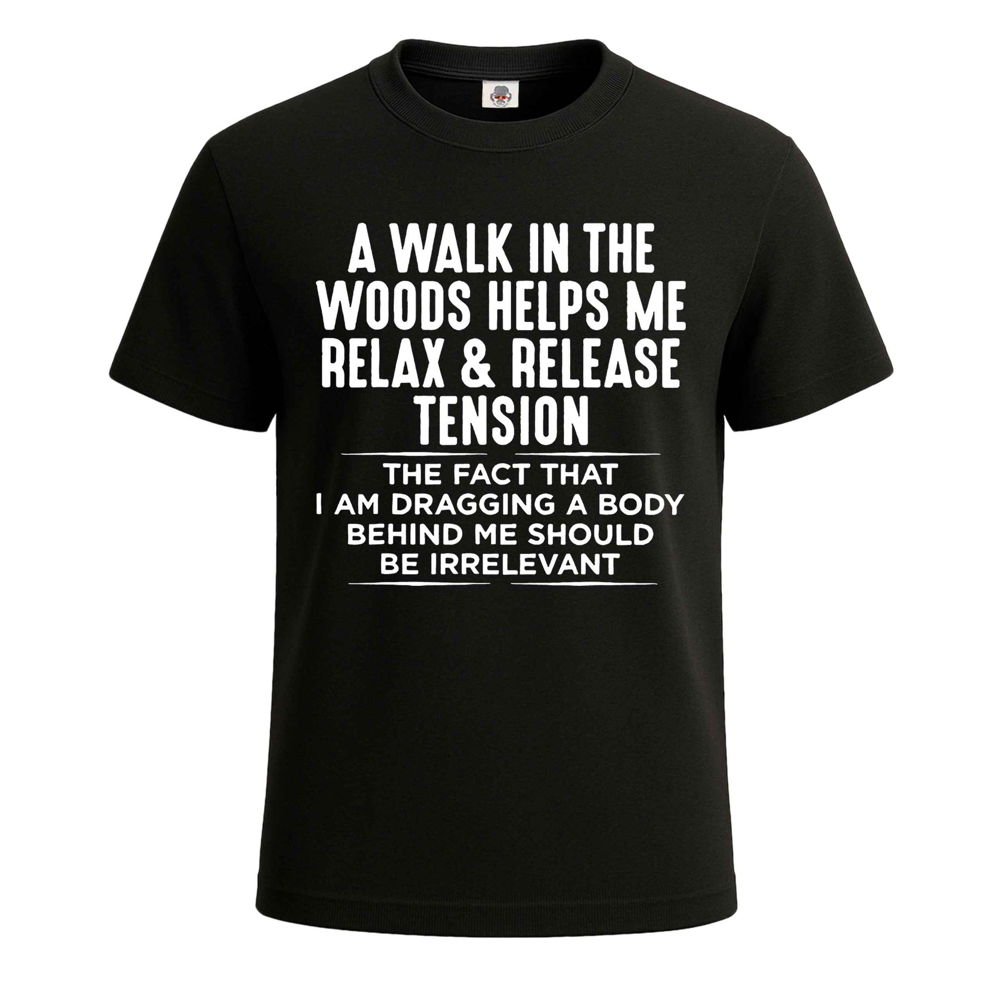A Walk In The Woods | T-Shirt For Men's BLACK T-SHIRT A Walk In The Woods | T-Shirt For Men's
