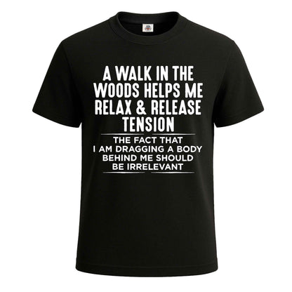 A Walk In The Woods | T-Shirt For Men's BLACK T-SHIRT A Walk In The Woods | T-Shirt For Men's