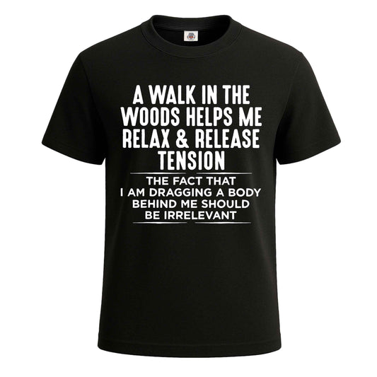 A Walk In The Woods | T-Shirt For Men's BLACK T-SHIRT A Walk In The Woods | T-Shirt For Men's