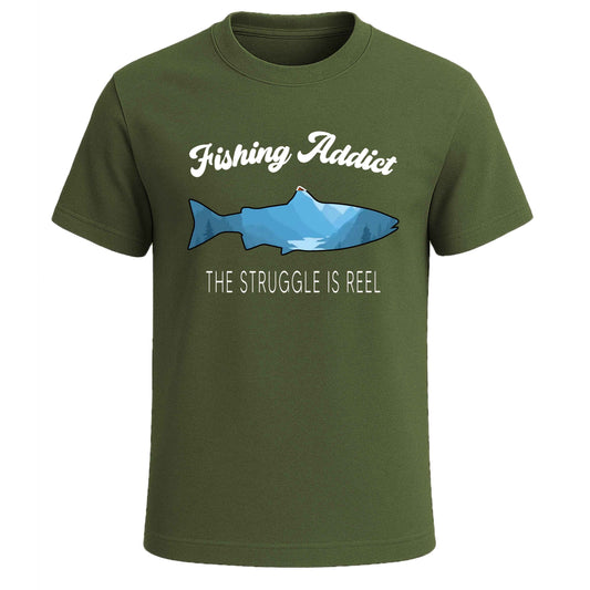 FISHING ADDICT MEN'S T-SHIRT
