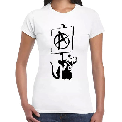 Banksy Anarchy Rat | LADIES T-SHIRT