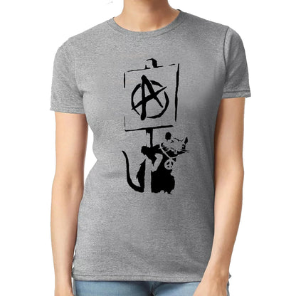 Banksy Anarchy Rat | LADIES T-SHIRT