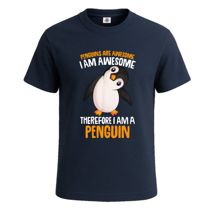 Penguins Are Awesome | T-Shirt For Men's NAVY T-SHIRT Penguins Are Awesome | T-Shirt For Men's