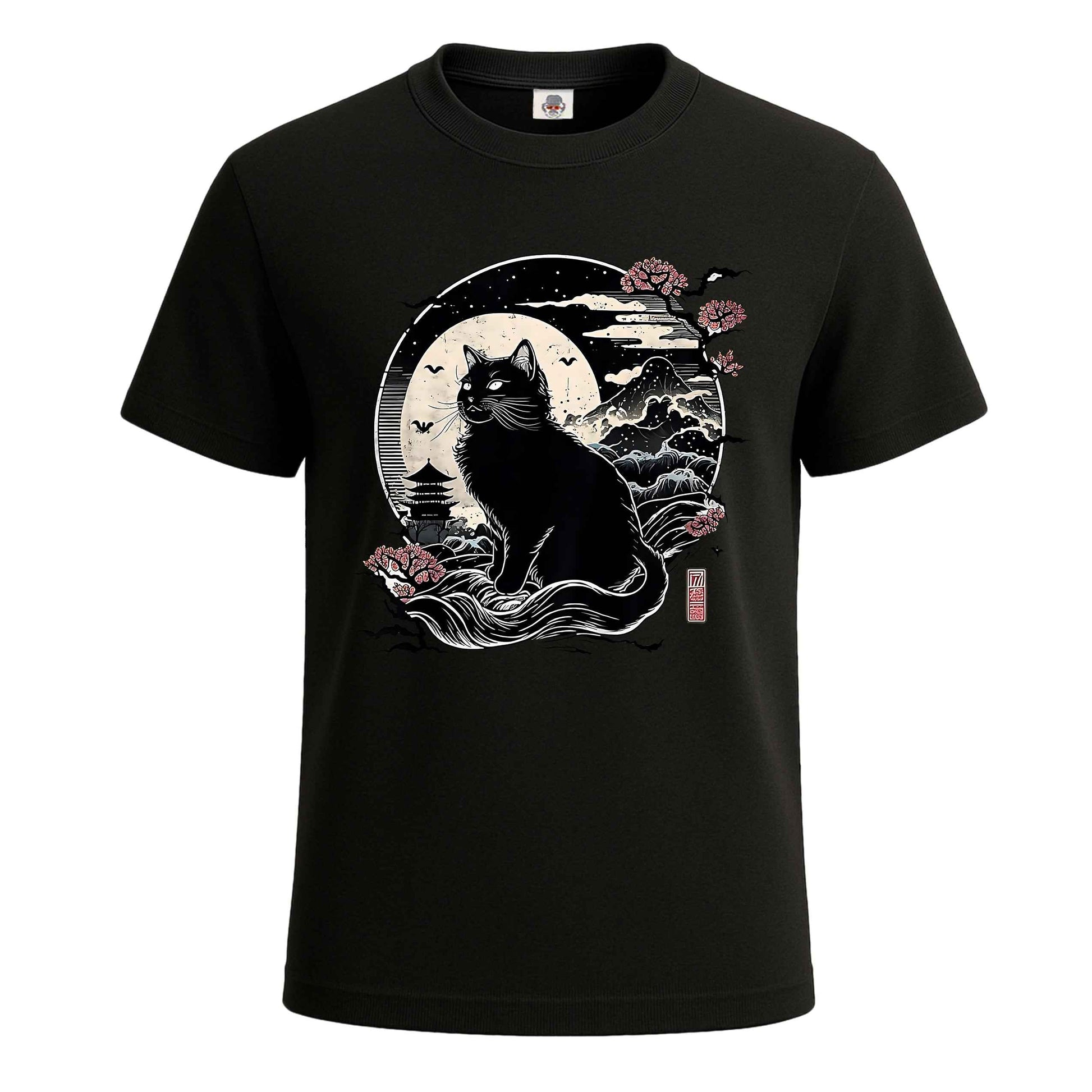 Kawaii Cat Anime Japanese | T-Shirt For Men' BLACK T-SHIRT Kawaii Cat Anime Japanese | T-Shirt For Men'