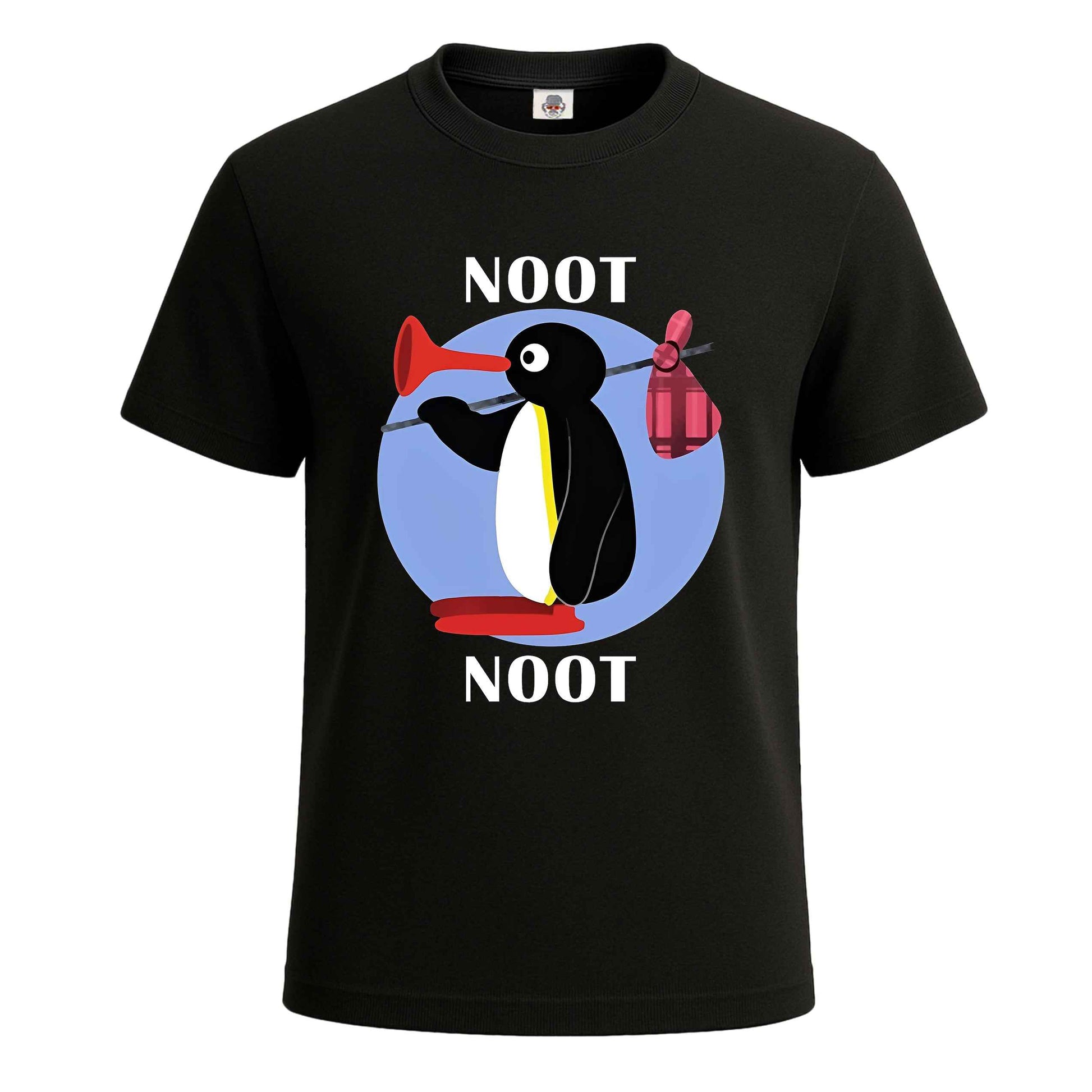 Noot Noot Pingu | T-Shirt For Men's BLACK T-SHIRT Noot Noot Pingu | T-Shirt For Men's