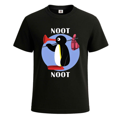 Noot Noot Pingu | T-Shirt For Men's BLACK T-SHIRT Noot Noot Pingu | T-Shirt For Men's