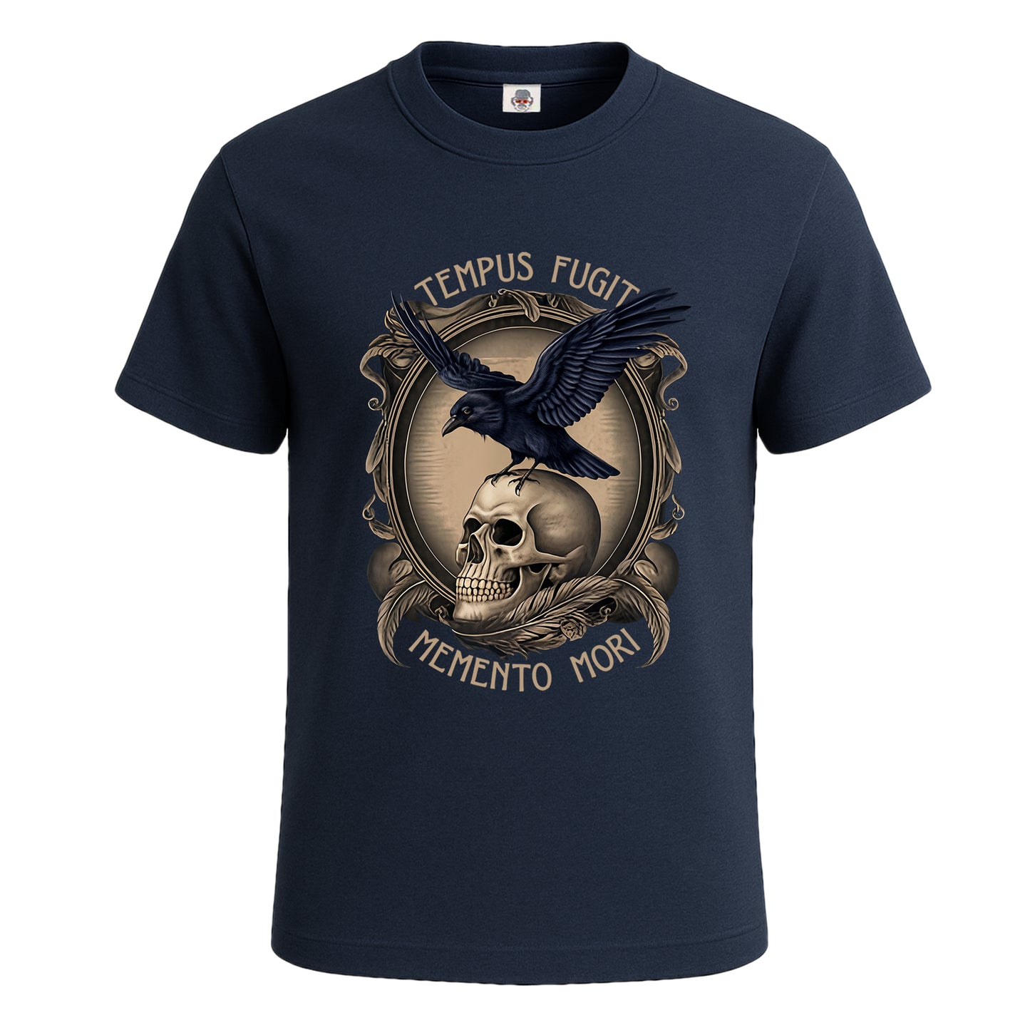 Tempu Fugit Memento | T-Shirt For Men's NAVY T-SHIRT Tempu Fugit Memento | T-Shirt For Men's