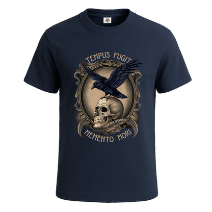 Tempu Fugit Memento | T-Shirt For Men's NAVY T-SHIRT Tempu Fugit Memento | T-Shirt For Men's