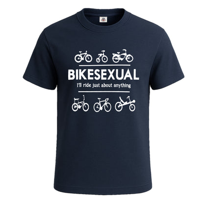 Bike Sexual I Ride Just | T-Shirt For Men's NAVY T-SHIRT Bike Sexual I Ride Just | T-Shirt For Men's