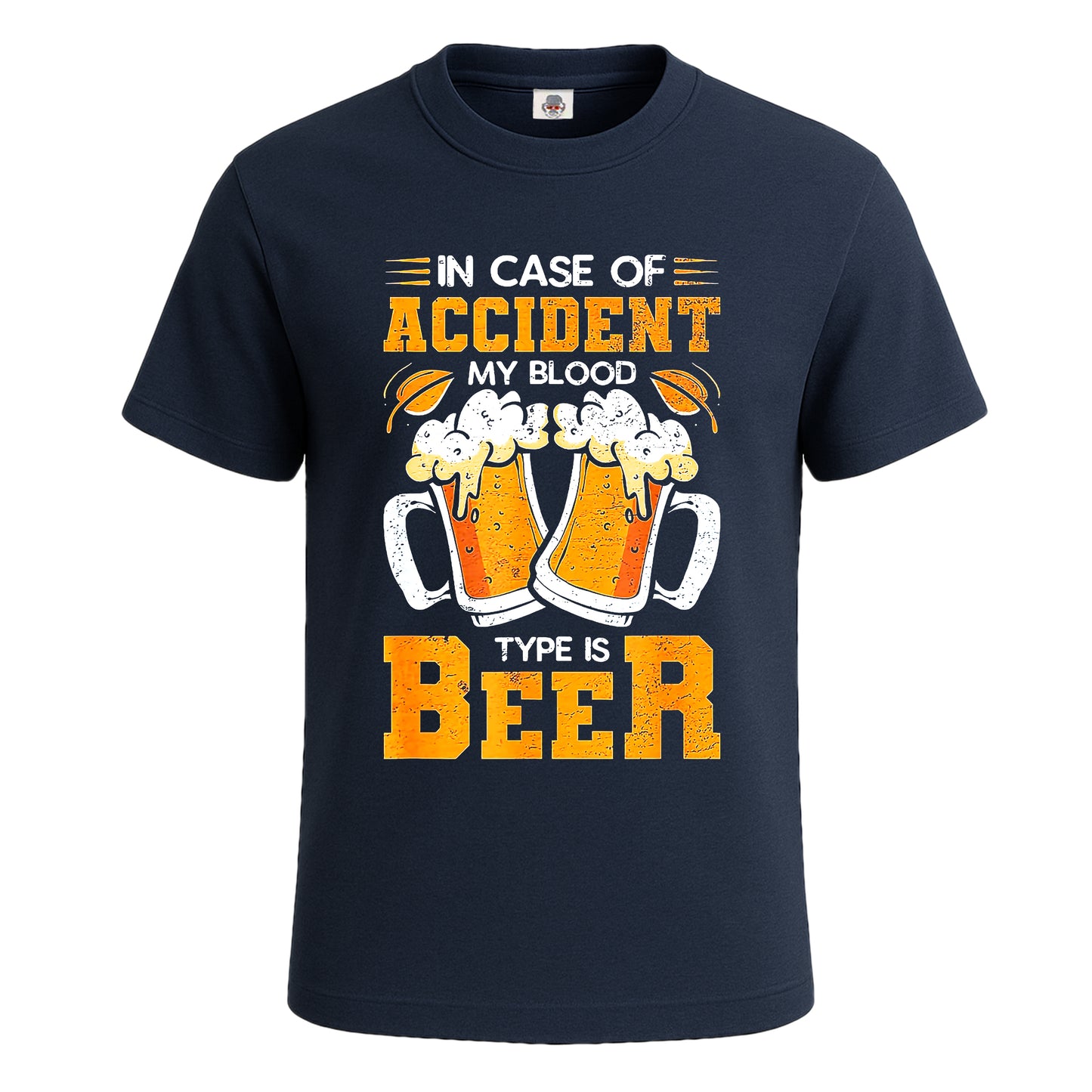 In Case of Accident | T-Shirt For Men's NAVY T-SHIRT In Case of Accident | T-Shirt For Men's