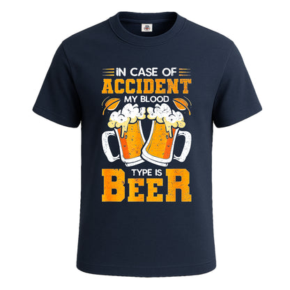 In Case of Accident | T-Shirt For Men's NAVY T-SHIRT In Case of Accident | T-Shirt For Men's