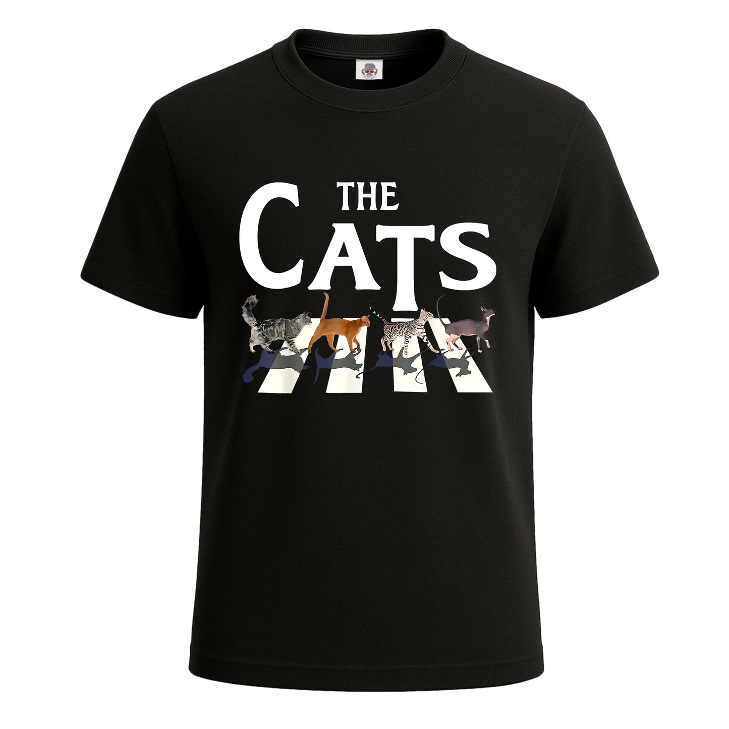The Cats Abbey Road | T-Shirt For Men's BLACK T-SHIRT The Cats Abbey Road | T-Shirt For Men's