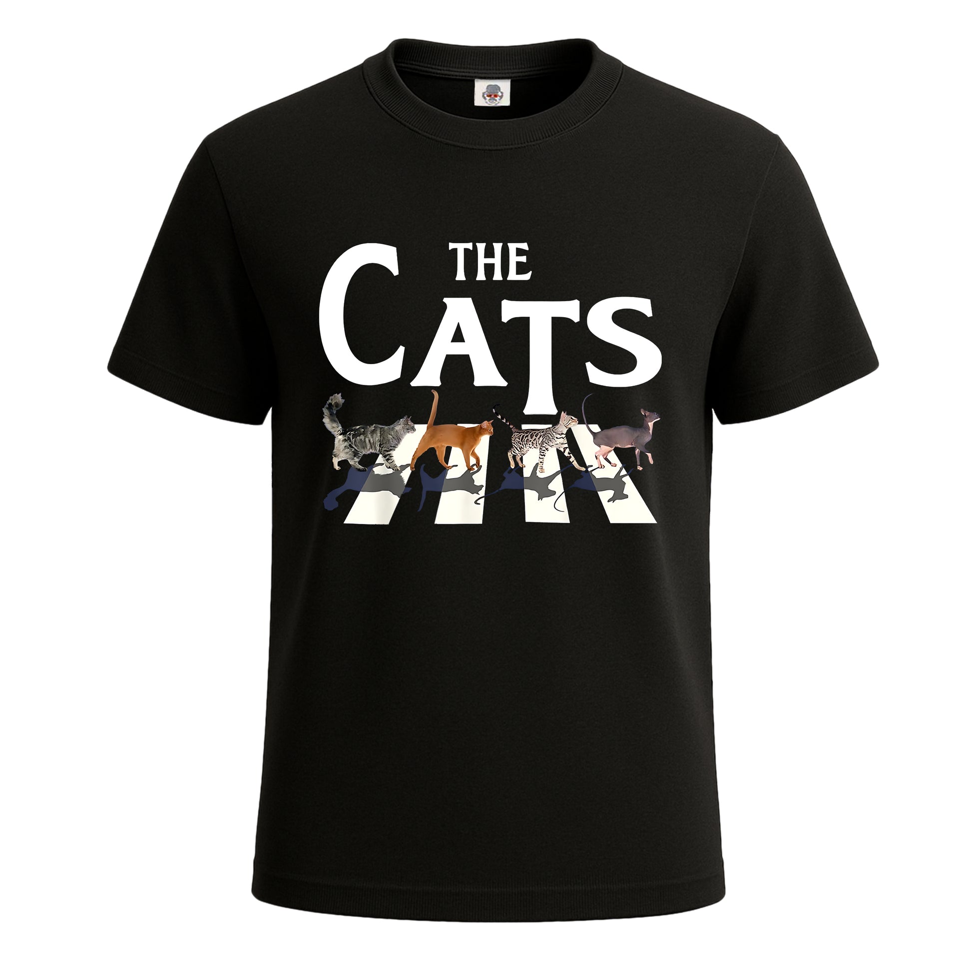 The Cats Abbey Road | T-Shirt For Men's BLACK T-SHIRT The Cats Abbey Road | T-Shirt For Men's
