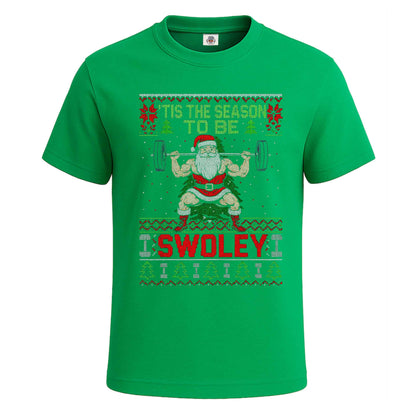 Santa Weightlifting Gym | T-Shirt For Men's