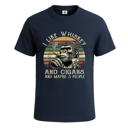 I Like Whiskey | T-Shirt For Men's NAVY T-SHIRT I Like Whiskey | T-Shirt For Men's